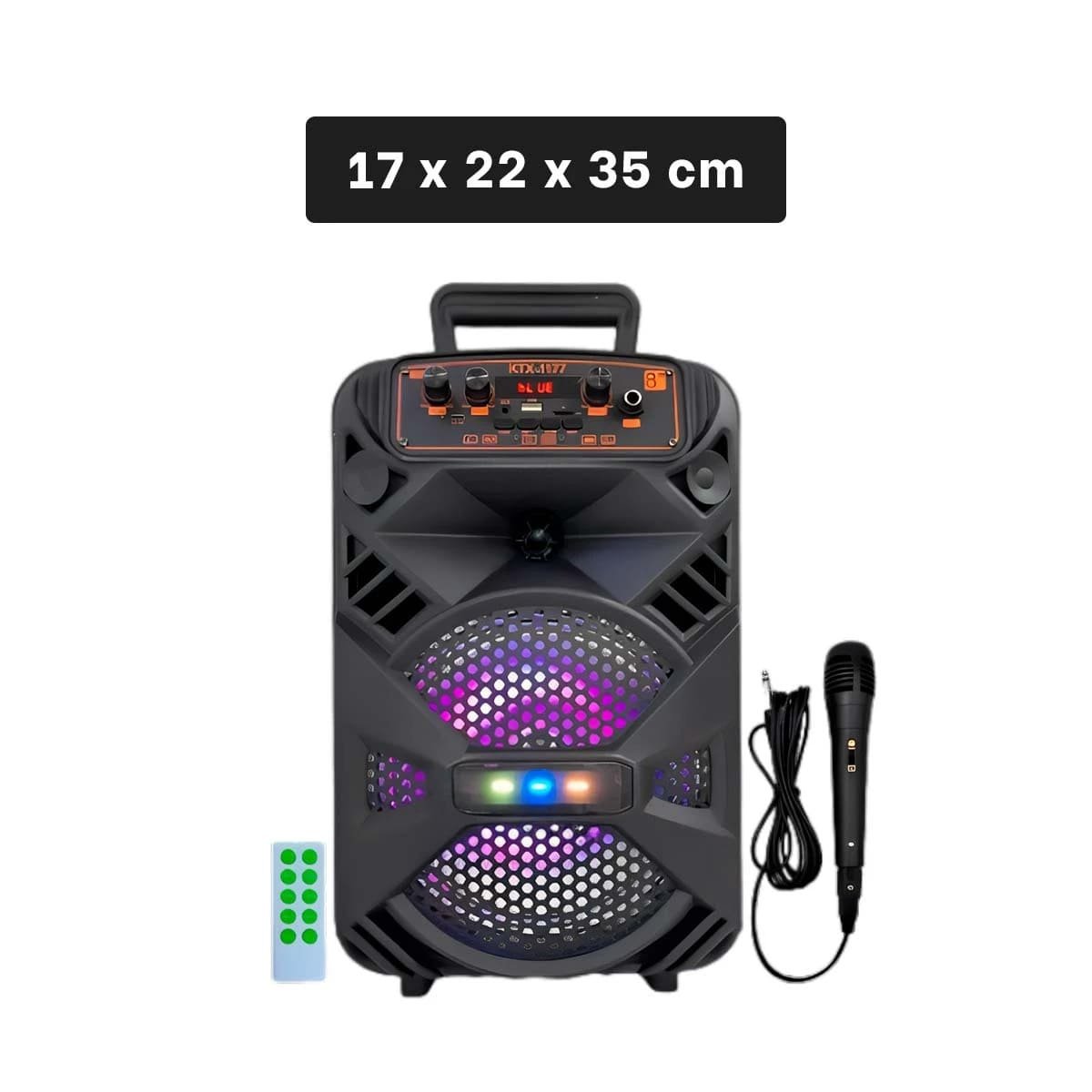 PACK2 ALTAVOZ TORRE BLUETOOTH CON LUZ LED NEGRO CON DISEÑO VERTICAL ESTILIZADO Y+REGALO STICKER - 4