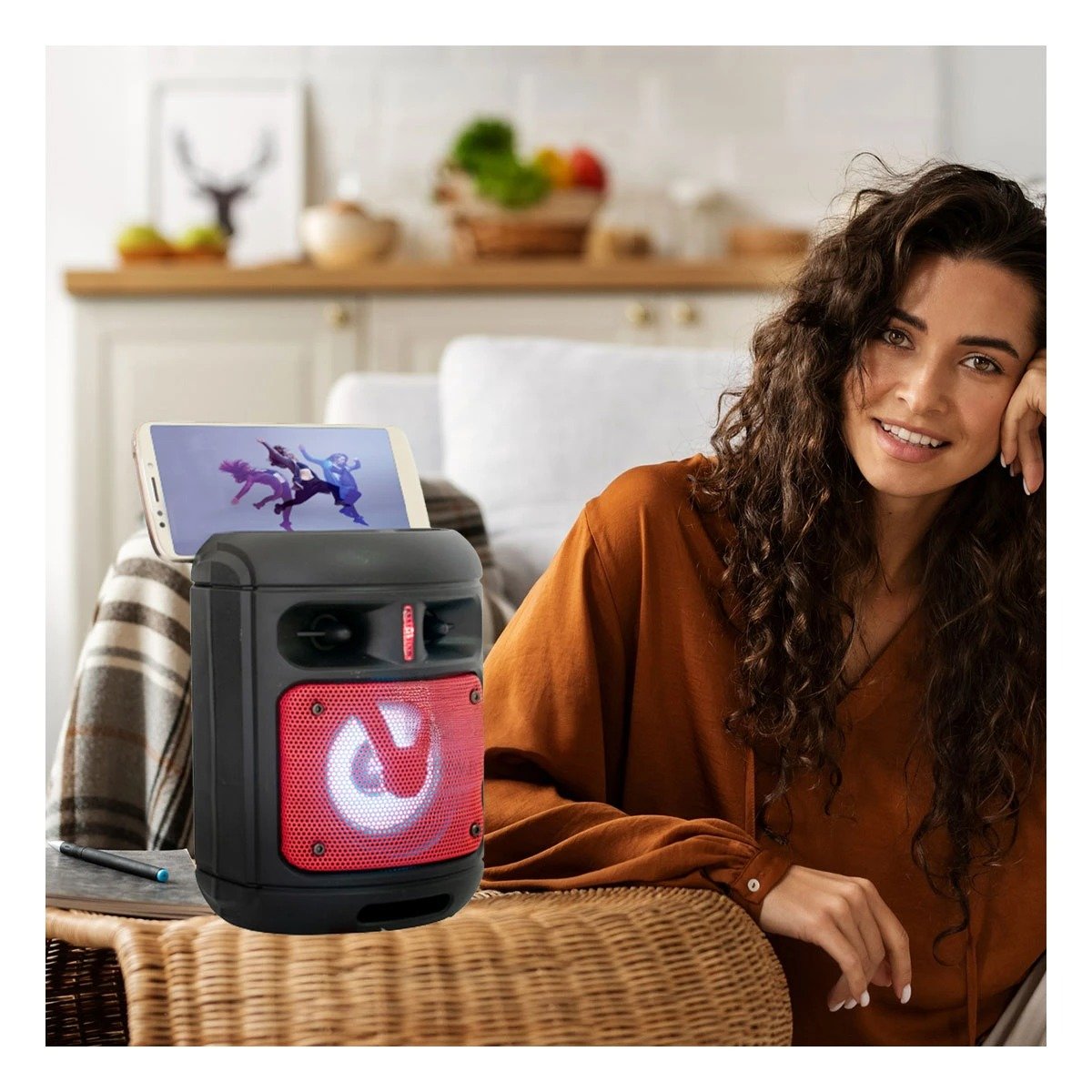 PACK2 PARLANTE BLUETOOTH PORTATIL NEGRO CON RADIO FM Y CONEXION USB Y+PAPEL REGALO - 2