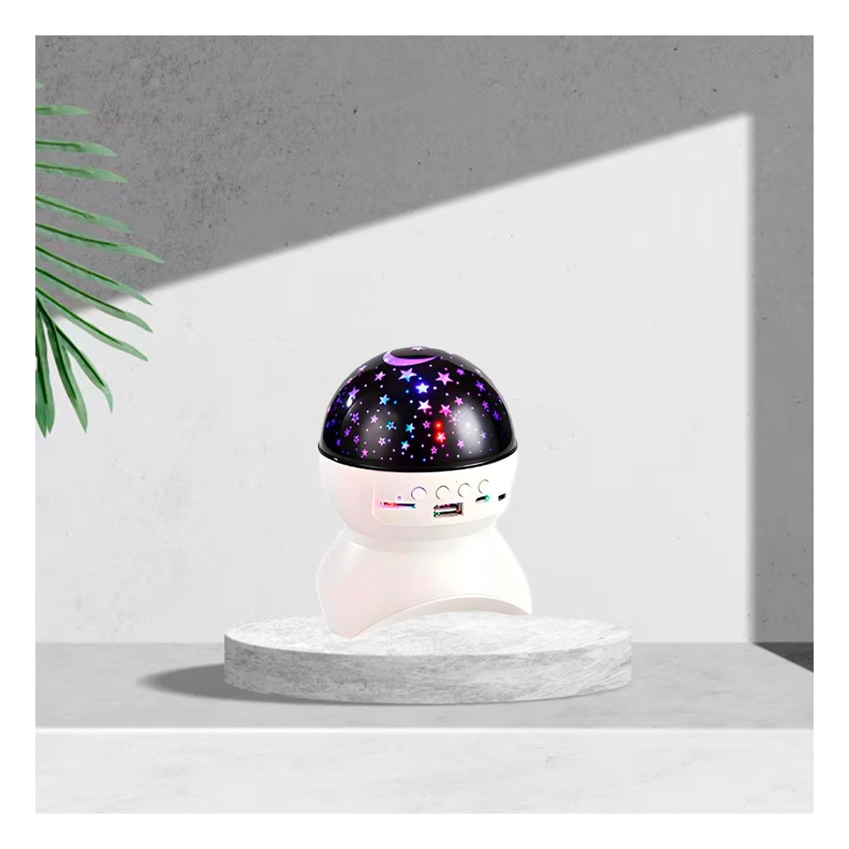 PACK6 PARLANTE COLOR BLANCO CON EFECTO LUMINOSO Y LAMPARA PARA SALA - 5