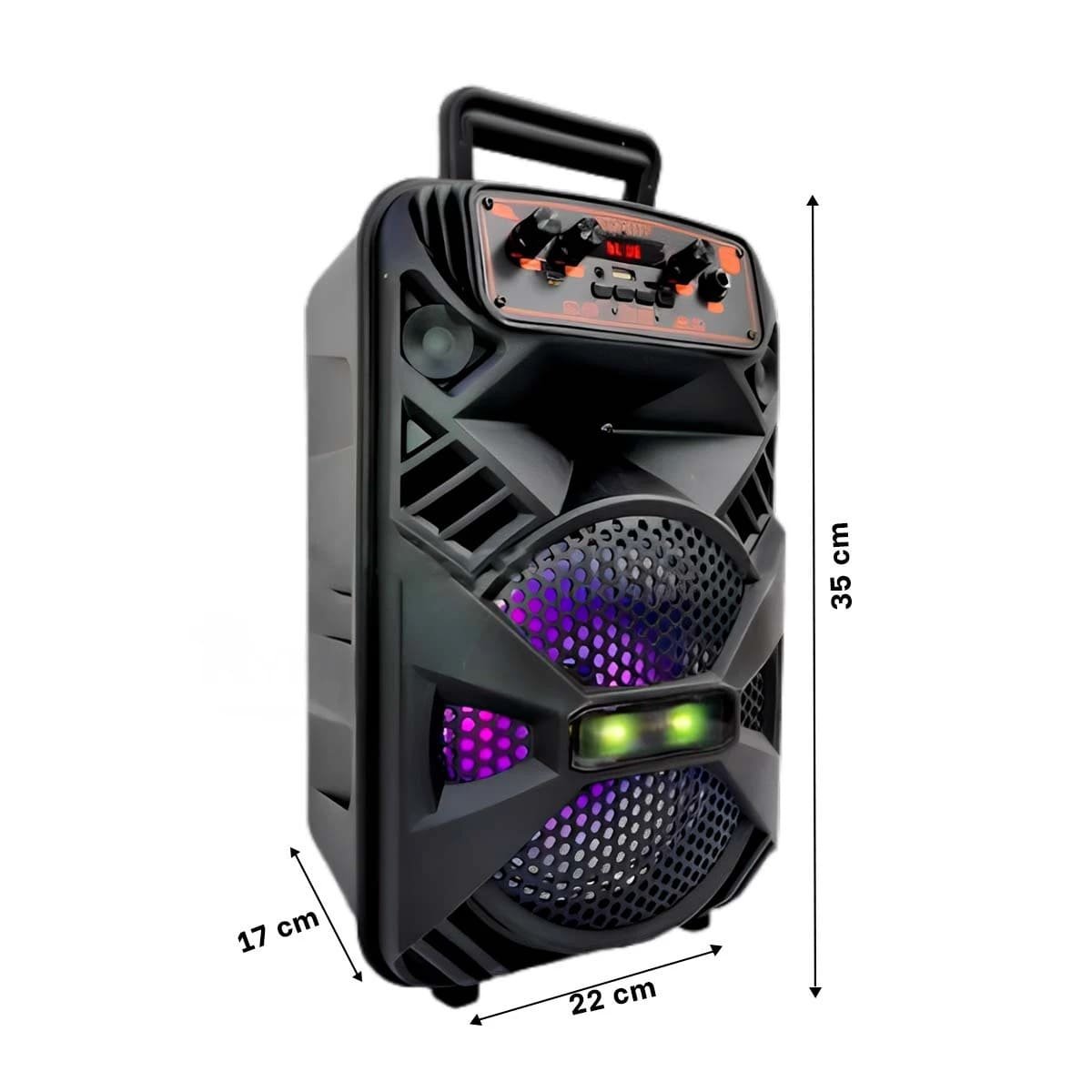PACK6 ALTAVOZ TORRE BLUETOOTH CON LUZ LED NEGRO CON SONIDO AMPLIO PARA EVENTOS Y+PAPEL REGALO - 4