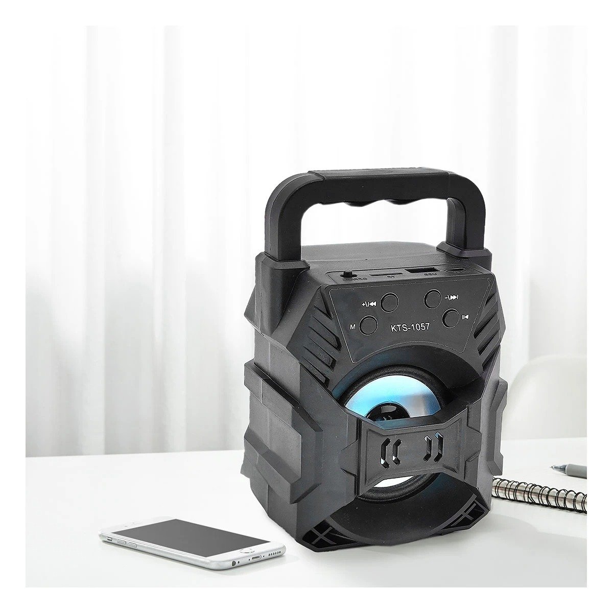PACK4 EQUIPO SONIDO BLUETOOTH PORTATIL NEGRO CON BATERIA INTEGRADA Y USB - 3
