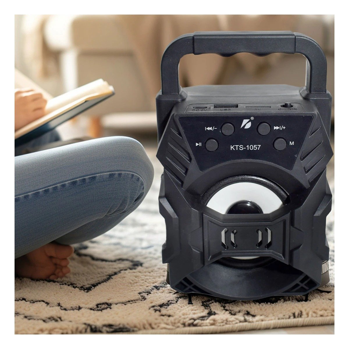 PACK4 SISTEMA AUDIO BLUETOOTH PORTATIL NEGRO CON CONEXION ESTABLE Y RADIO FM Y+PAPEL REGALO - 2