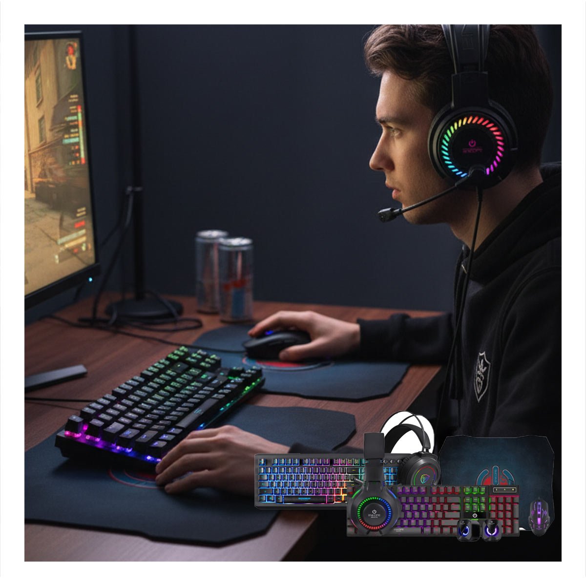 PACK2 KIT CON TECNOLOGIA Y GAMER 3 EN 1 EXPERIENCIA NEGRO Y+REGALO STICKER - 5
