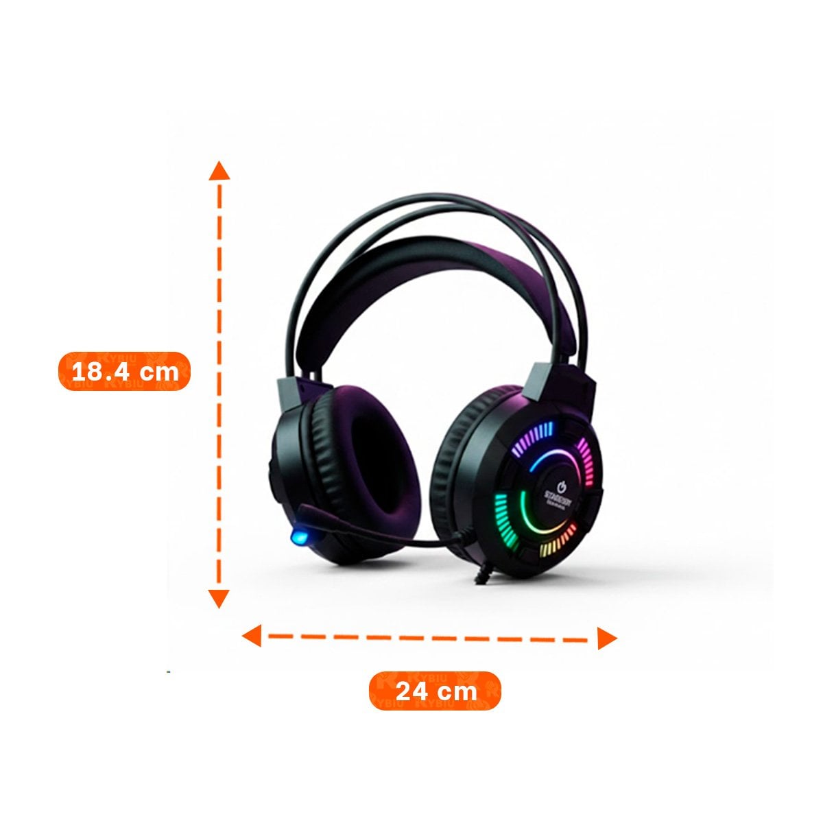 PACK2 AURICULAR PARA LAPTOP GAMER CON MICROFONO INTEGRADO SONIDO ESTEREO NEGRO Y+PAPEL REGALO - 4