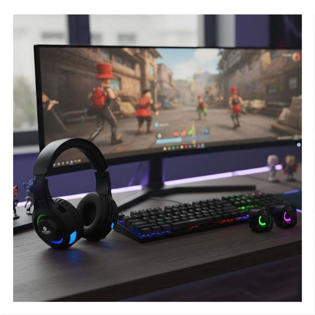 SET CON DIVERSION PROLONGADA Y ESTILO MODERNO GAMER 5 EN 1 EN NEGRO Y+REGALO STICKER - 1