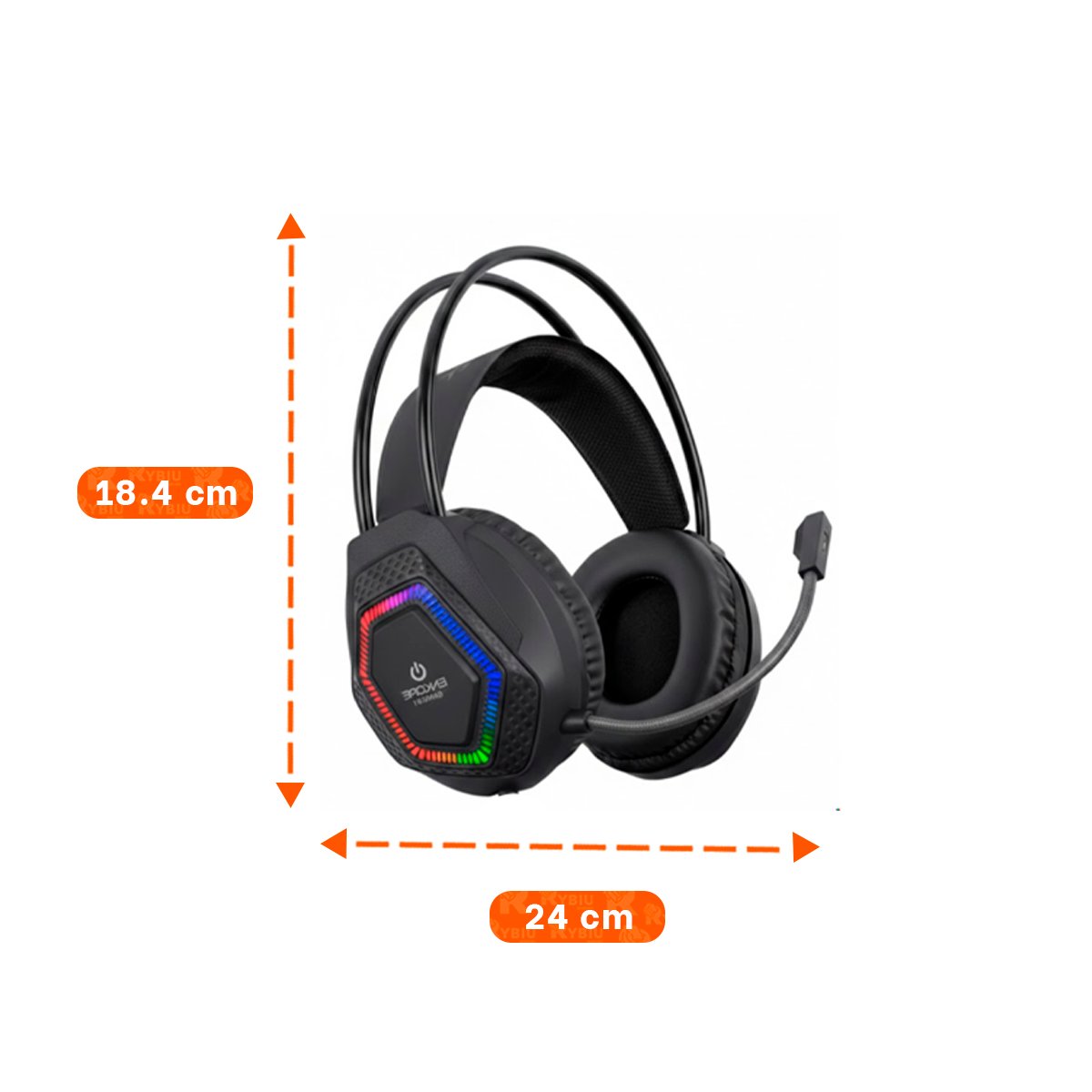 HEADSET CON MICROFONO GAMER PRO PARA CONSOLA SONIDO ESTEREO NEGRO Y+REGALO STICKER - 4