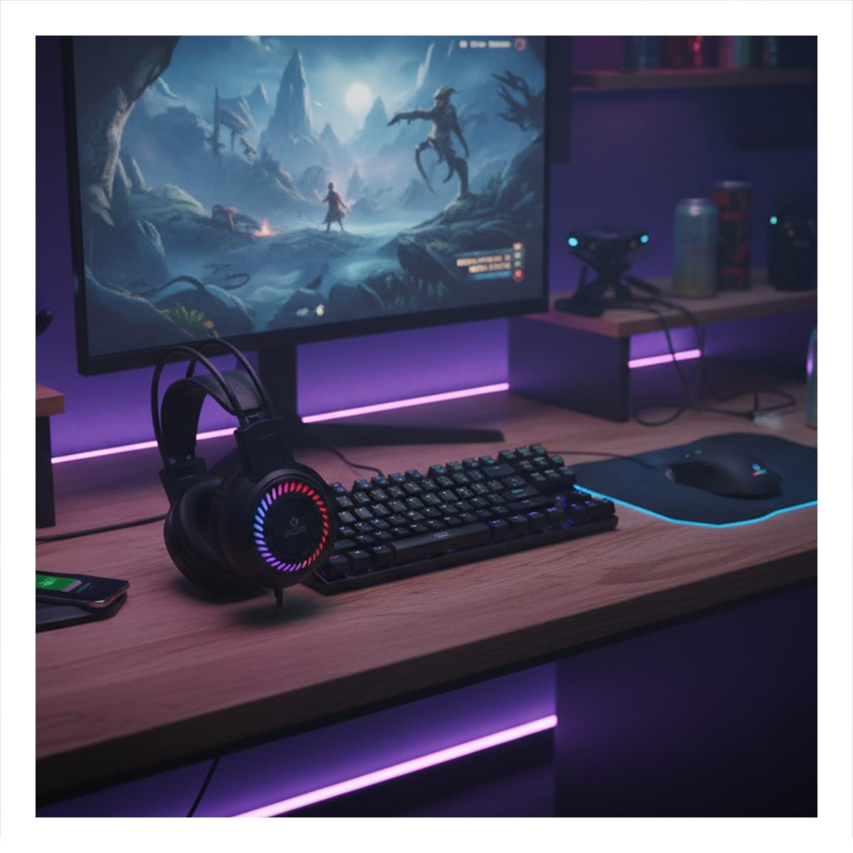 PAQUETE GAMER 3 EN 1 CON POTENCIA Y EXPERIENCIA TOTAL NEGRO - 2