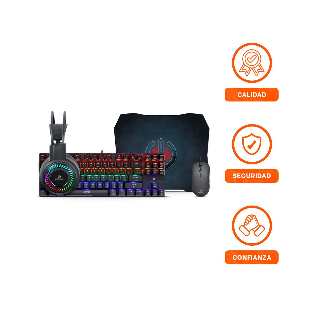 PAQUETE PARA ESTILO MODERNO Y CONTROL PRECISO GAMER 3 EN 1 NEGRO Y+LIGAS REGALO - 3