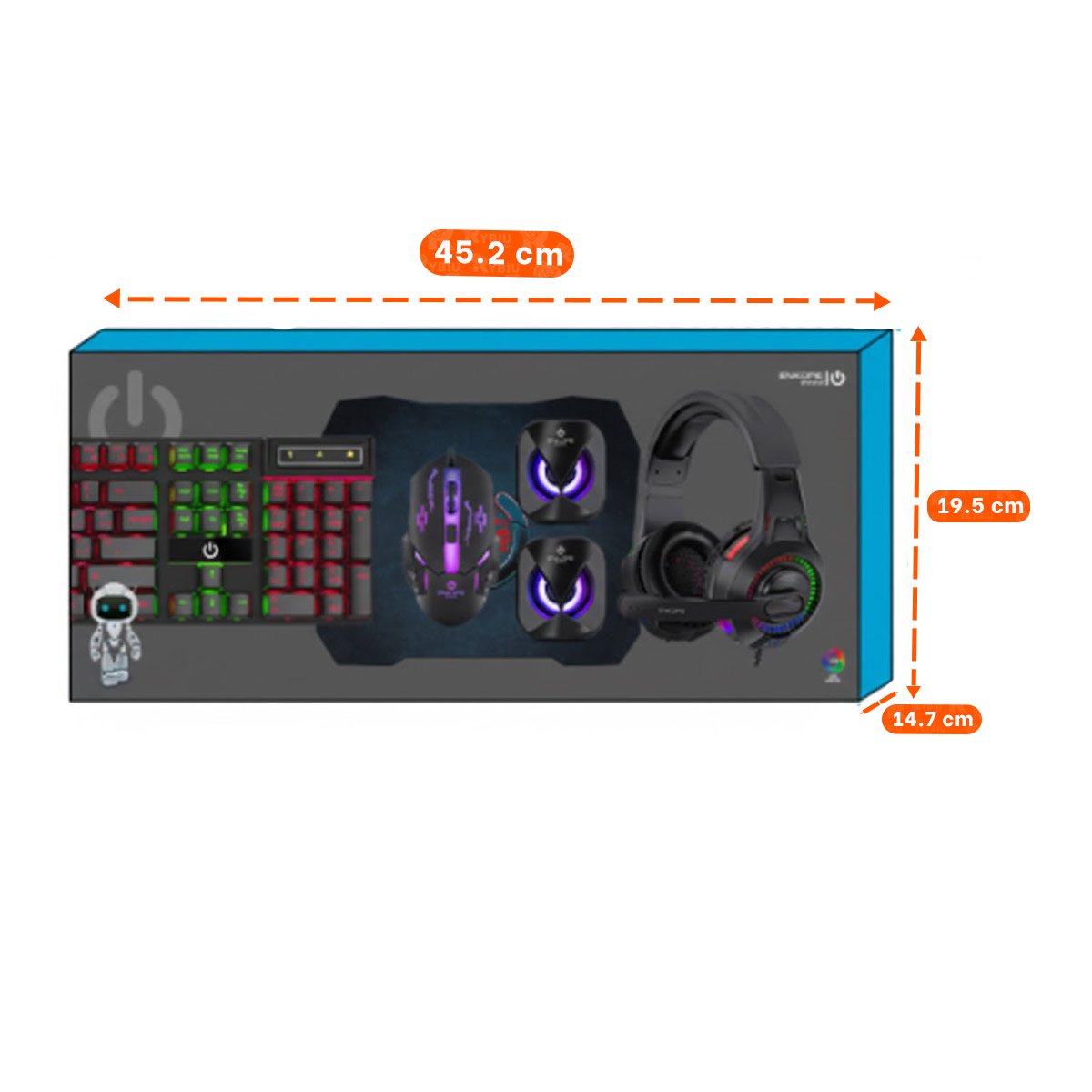 PAQUETE CON COMODIDAD PROLONGADA Y RENDIMIENTO CONFIABLE GAMER 3 EN 1 NEGRO Y+REGALO STICKER - 4