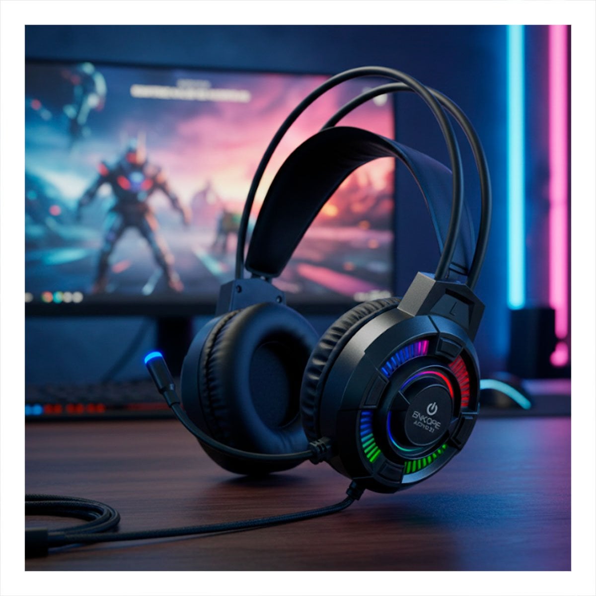 PACK4 AUDIFONOS PARA CONSOLA GAMER CON MICROFONO INTEGRADO SONIDO ESTEREO NEGRO Y+PAPEL REGALO - 2
