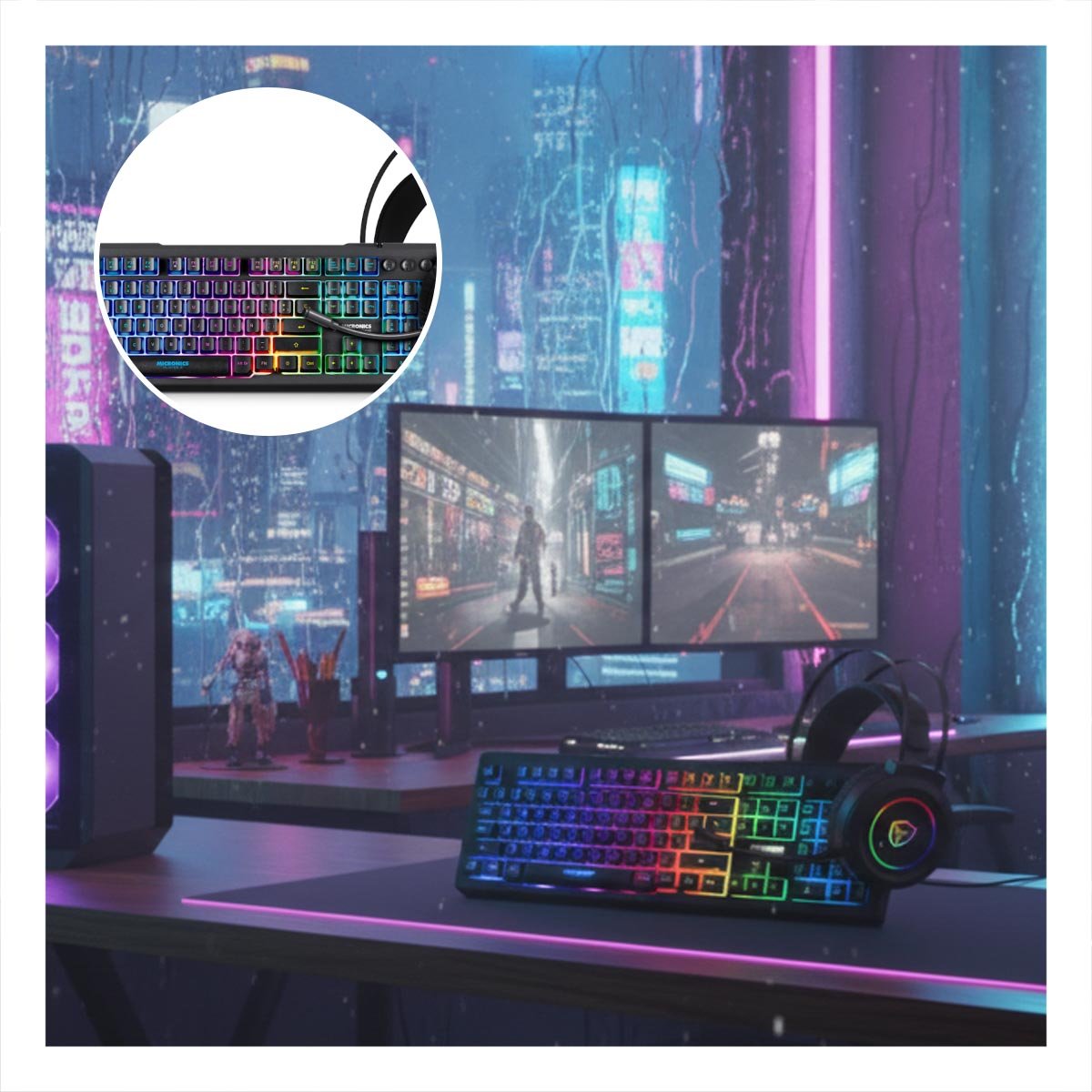 PACK2 SET COMPLETO CON GAMER 3 EN 1 POTENCIA Y COMODIDAD NEGRO - 5