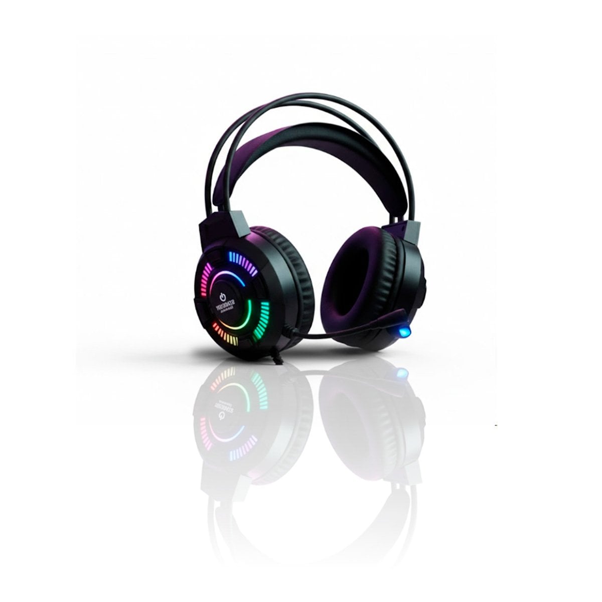 CASCOS NEGRO PARA GAMER CON MICROFONO COMPATIBLE LAPTOP Y CONSOLA Y+LIGAS REGALO - 3