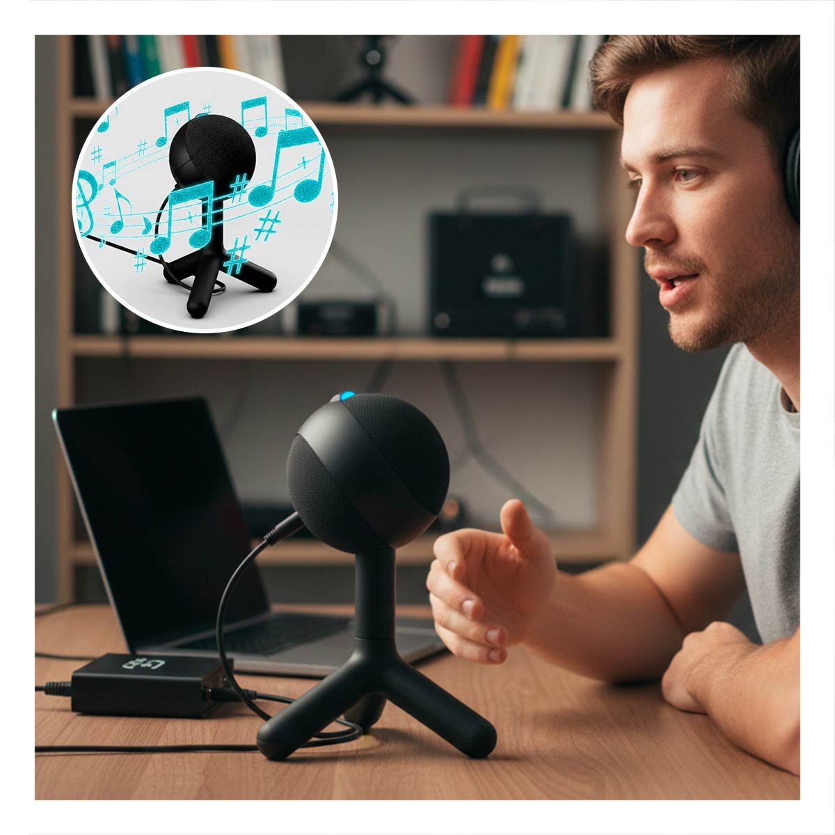 PACK2 SISTEMA PROFESIONAL QUE RESALTA AUDIO DETALLADO CIRCULAR NEGRO Y+REGALO STICKER - 4