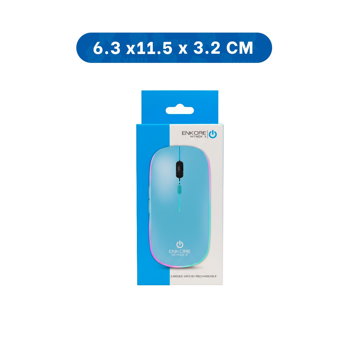 PACK2 APUNTADOR TECNOLOGIA INALAMBRICO PARA LAPTOP Y PC USO DIARIO COLOR CELESTE - 4