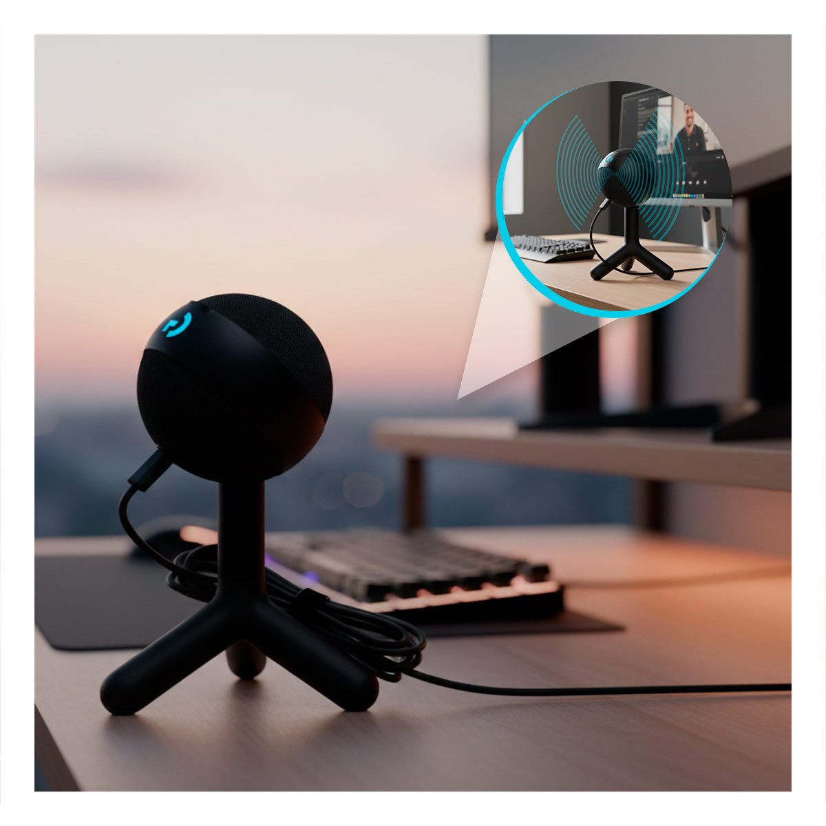 PACK2 APARATO DE AUDIO PENSADO PARA STREAMING Y GRABACION CIRCULAR NEGRO - 4