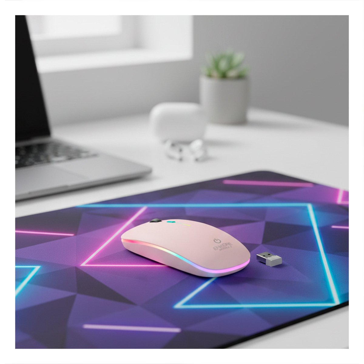 PACK2 CURSOR PORTATIL PARA LAPTOP Y ESTUDIO ROSADO Y+REGALO STICKER - 5