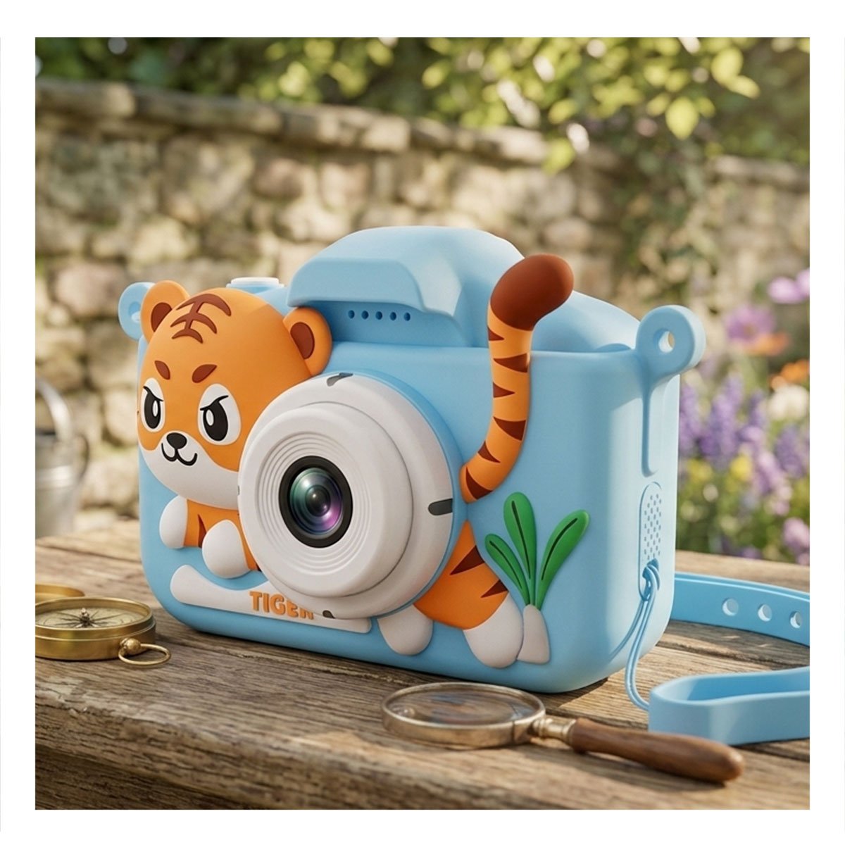 PACK2 SISTEMA PARA FOTOS CREATIVAS Y DIVERSION DE TIGRE CELESTE Y+PAPEL REGALO - 5