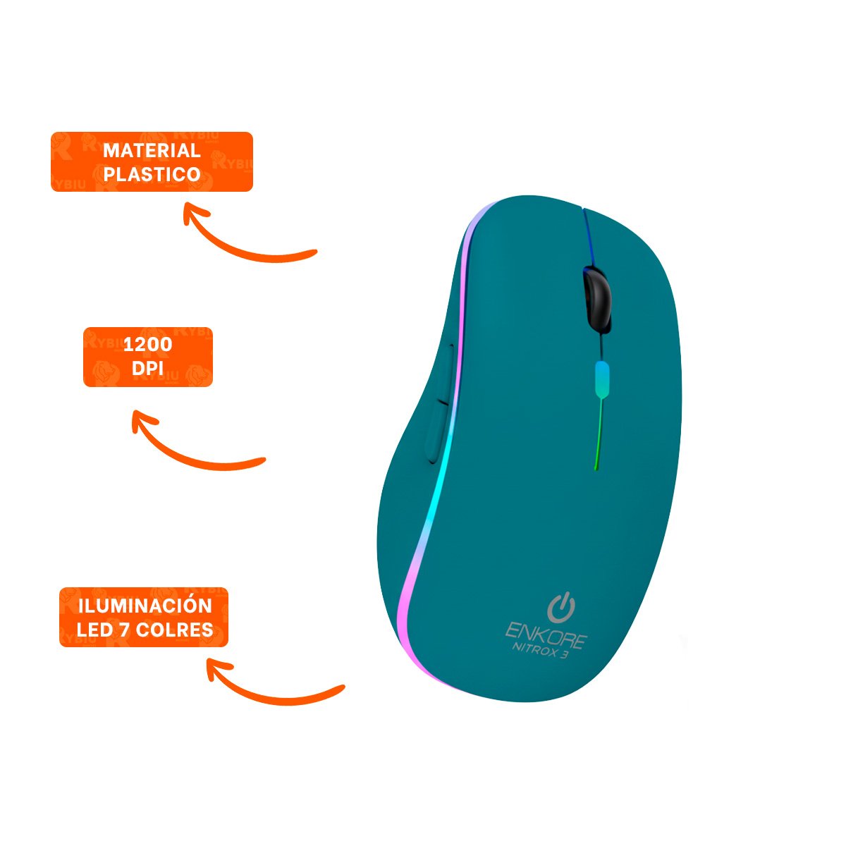 DISPOSITIVO INALAMBRICO PARA LAPTOP Y PC COLOR TURQUEZA - 3