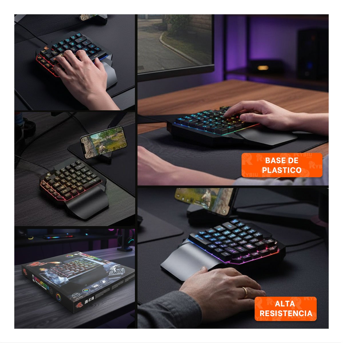ACCESORIO DE CONTROL GAMER CON DISEÑO ERGONOMICO PARA JUGADORES NEGRO Y+LIGAS REGALO - 5