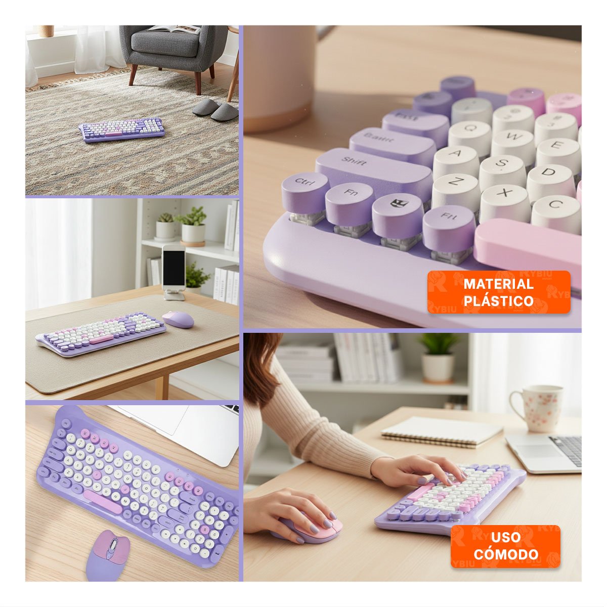 KIT INALAMBRICO LIGERO PARA LLEVAR FACILMENTE EN MOCHILA O MALETIN MORADO Y+LIGAS REGALO - 5