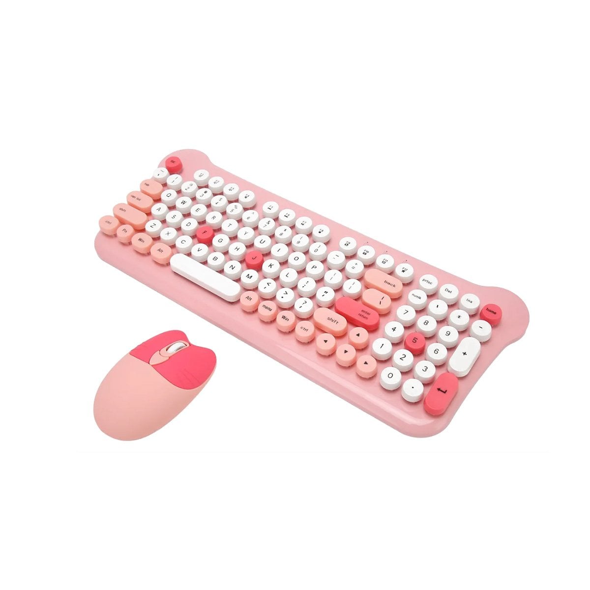 COMBO DE TECLADO Y MOUSE PARA USAR CON LIBERTAD EN CUALQUIER ESPACIO ROSADO Y+LIGAS REGALO - 3