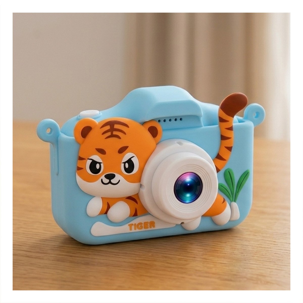 FOTOGRAFIA PARA CAPTURAR AVENTURAS CON MOTIVO DE TIGRE Y COLOR CELESTE - 2