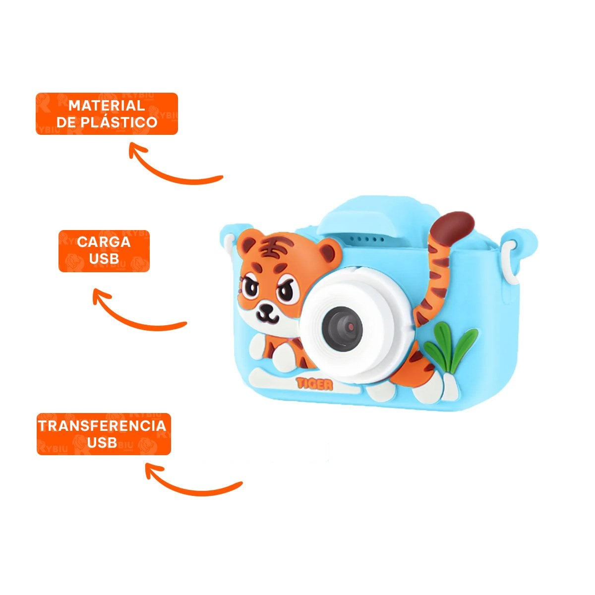FOTOGRAFIA PARA CAPTURAR AVENTURAS CON MOTIVO DE TIGRE Y COLOR CELESTE - 3