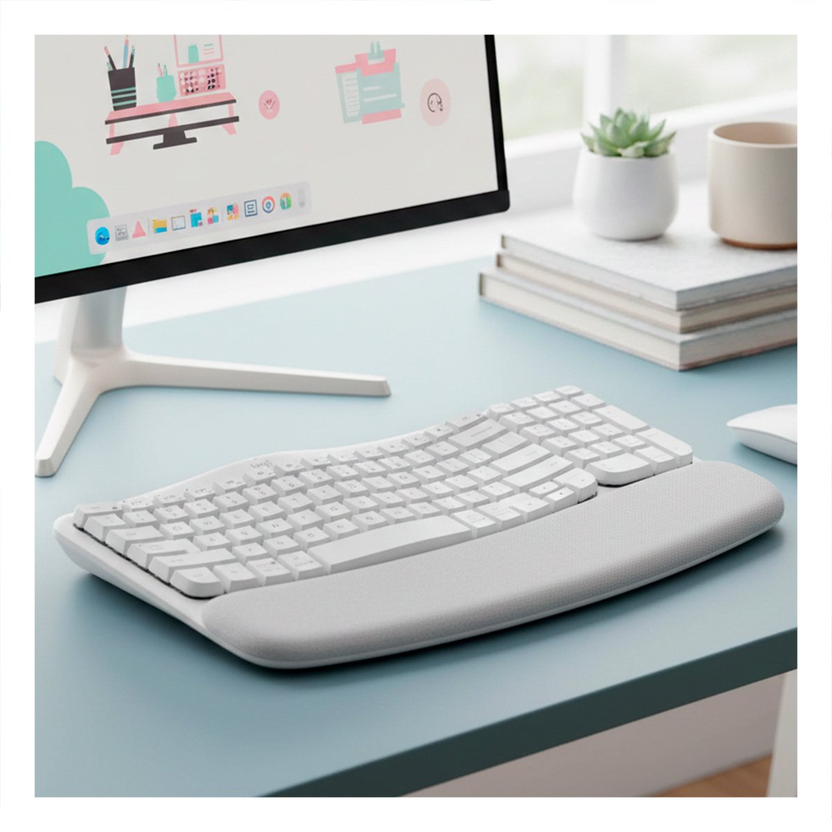 DISPOSITIVO QUE SE ADAPTA AL RITMO DEL USUARIO CON TECLAS ONDULADAS BLANCO Y+LIGAS REGALO - 1