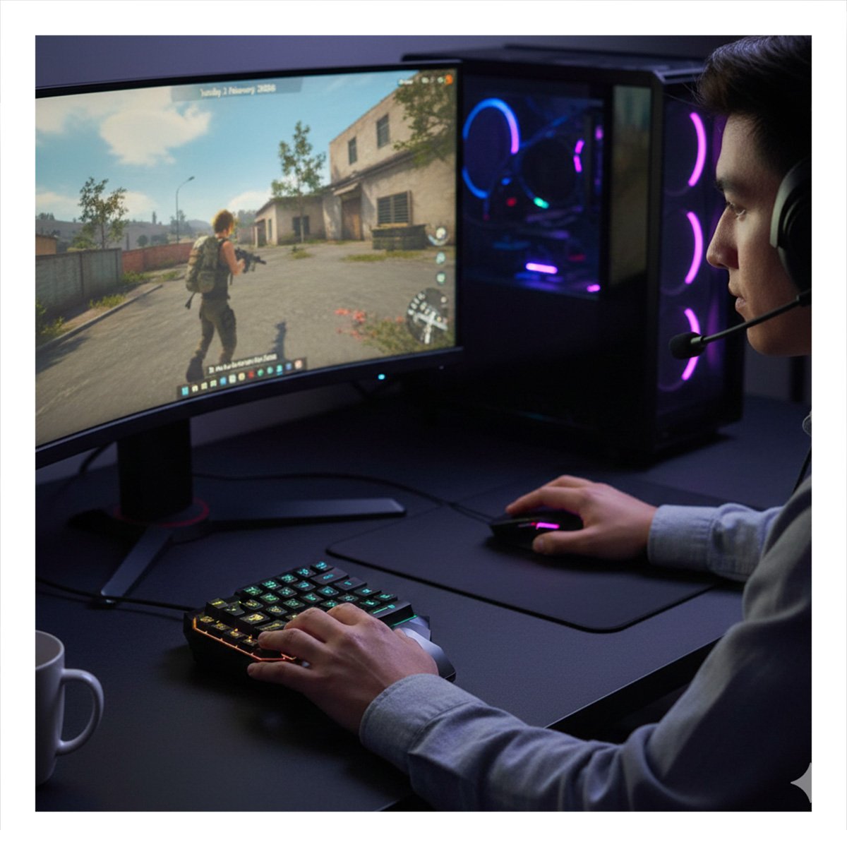 PACK4 MODULO GAMER DE TECLAS PARA EXPERIENCIA DE JUEGO MAS PRECISA NEGRO Y+PAPEL REGALO - 5