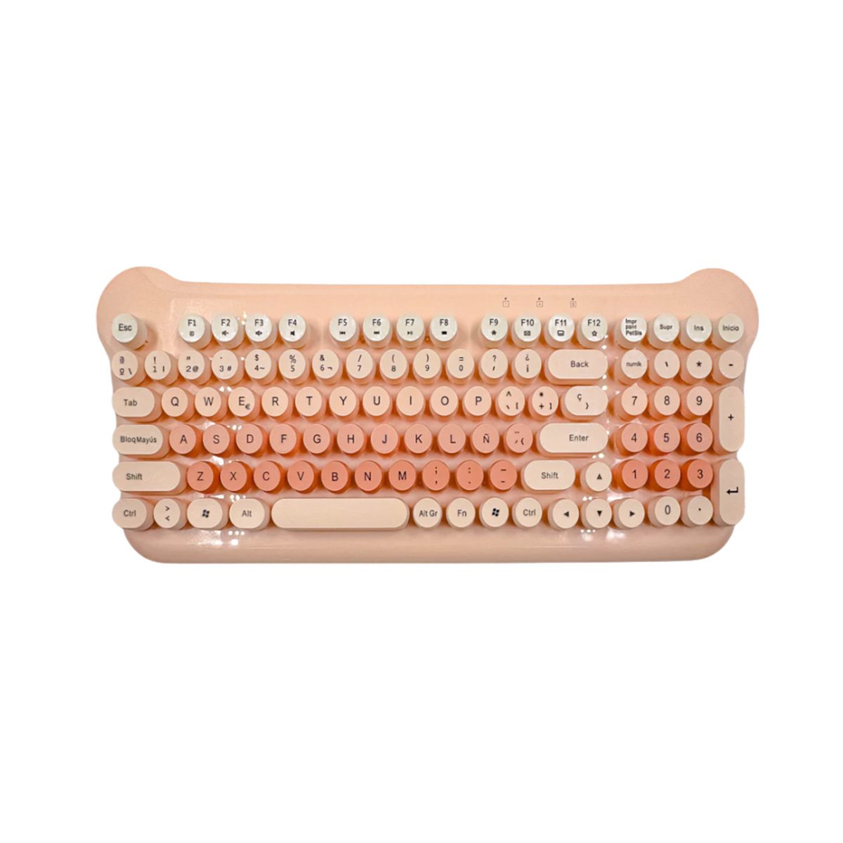 COMBO DE ACCESORIOS PARA PC CON TECLADO PRACTICO Y MOUSE SALMON Y+REGALO STICKER - 3