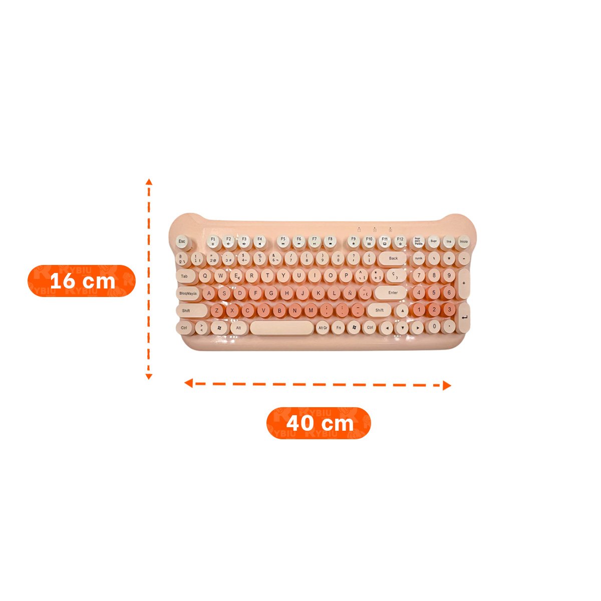 COMBO DE ACCESORIOS PARA PC CON TECLADO PRACTICO Y MOUSE SALMON Y+REGALO STICKER - 4