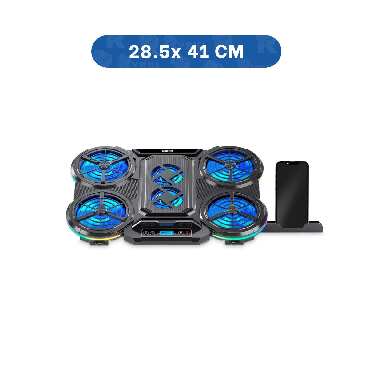 PACK2 ENFRIADOR POTENTE PARA GAMING Y CELULARES NEGRO Y+REGALO STICKER - 4