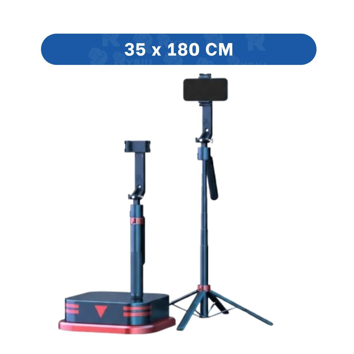PACK4 PORTA CELULAR CON TRIPODE PARA FOTOGRAFIA CON SMARTPHONE 1,8M NEGRO Y+PAPEL REGALO - 4