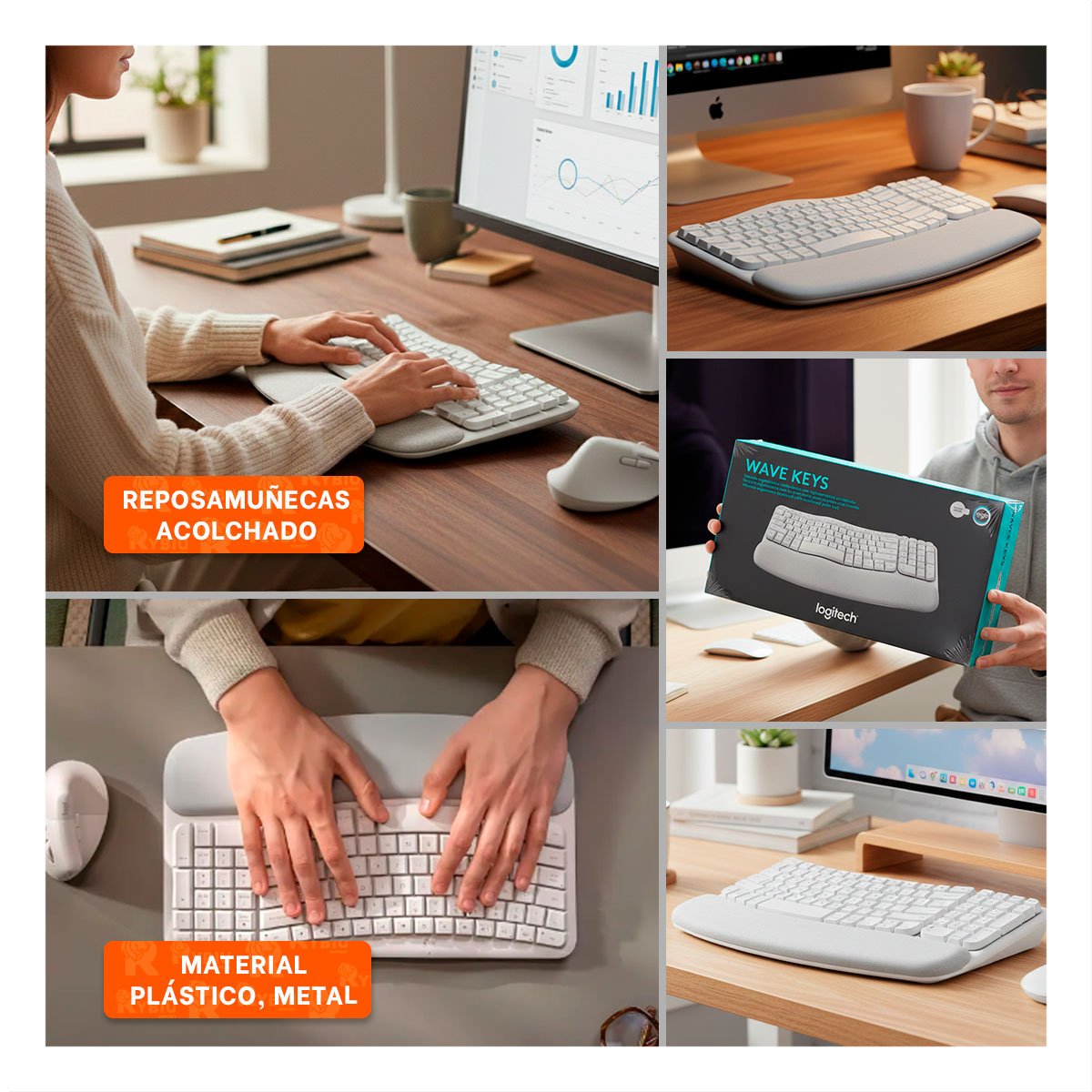 DISPOSITIVO QUE COMBINA ESTILO Y FUNCIONALIDAD CON TECLAS ONDULADAS BLANCO Y+POST IT - 5