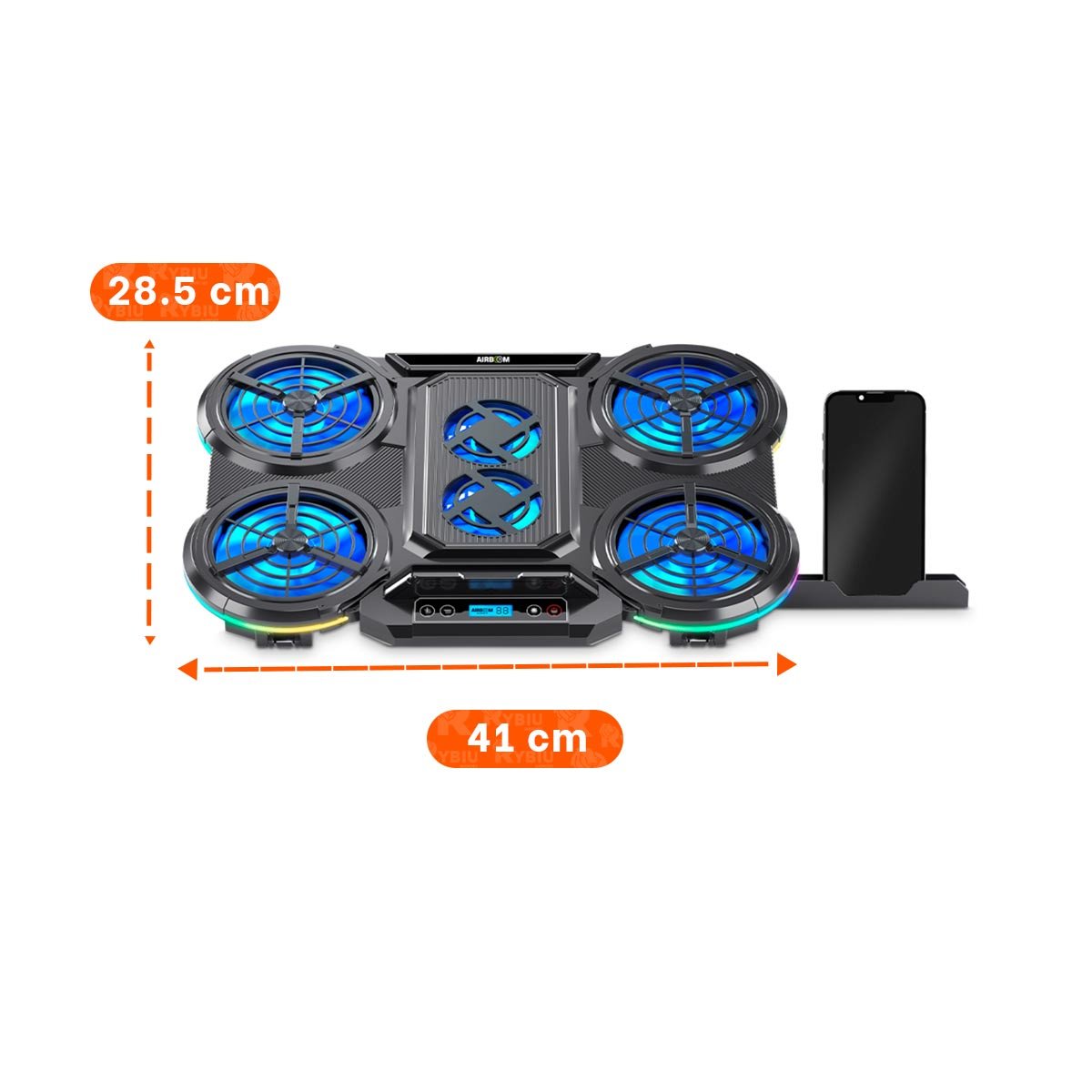 PACK4 DISPOSITIVO ENFRIADOR POTENTE PARA GAMING Y STREAMING NEGRO Y+REGALO STICKER - 4