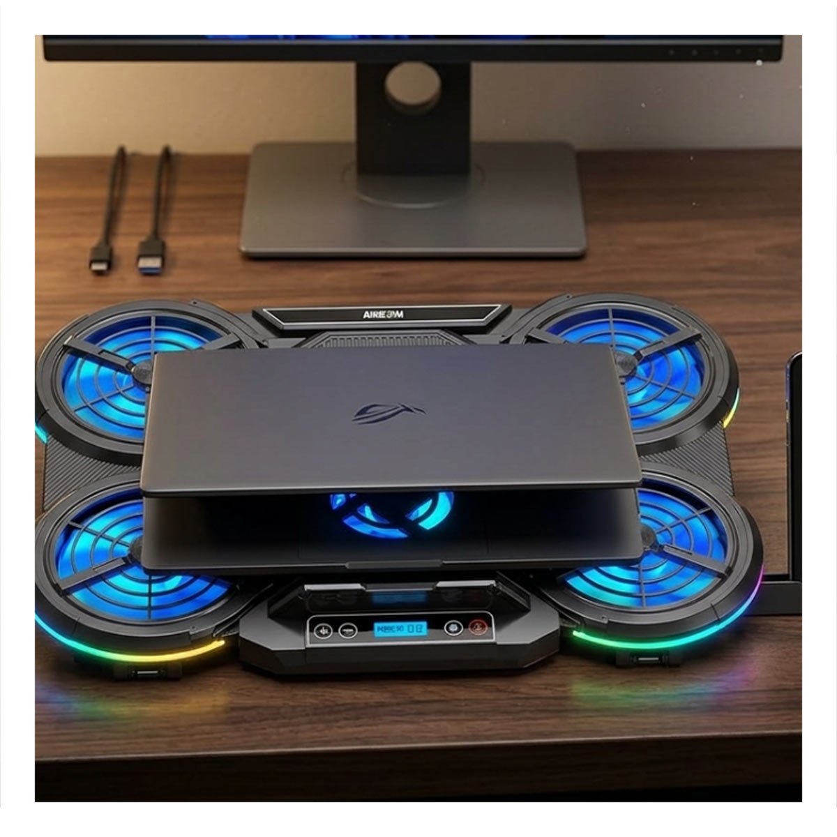 PACK4 DISPOSITIVO ENFRIADOR POTENTE PARA GAMING Y STREAMING NEGRO Y+REGALO STICKER - 5