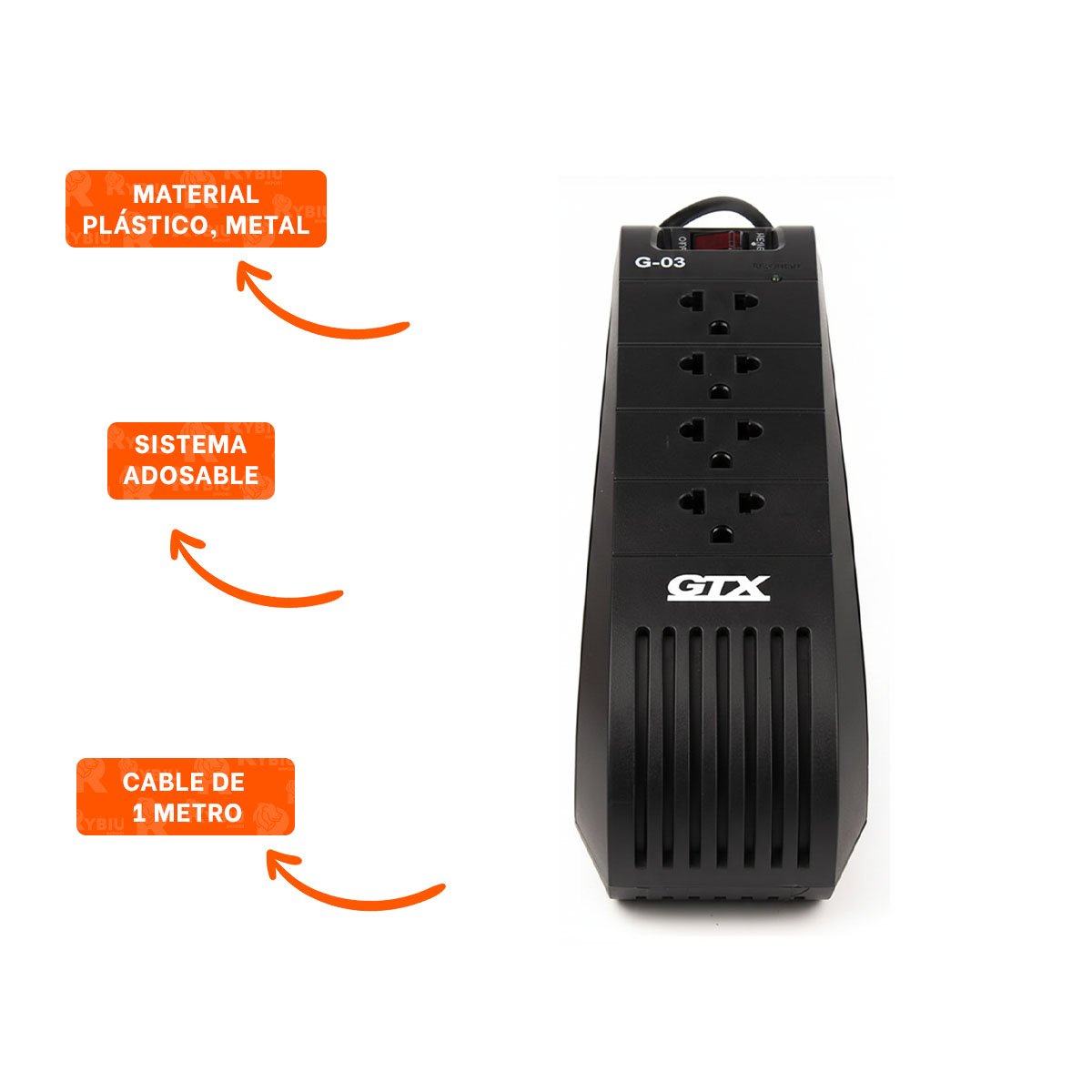 DISPOSITIVO DE CONTROL PARA EVITAR SOBRETENSIONES EN EQUIPOS NEGRO - 3