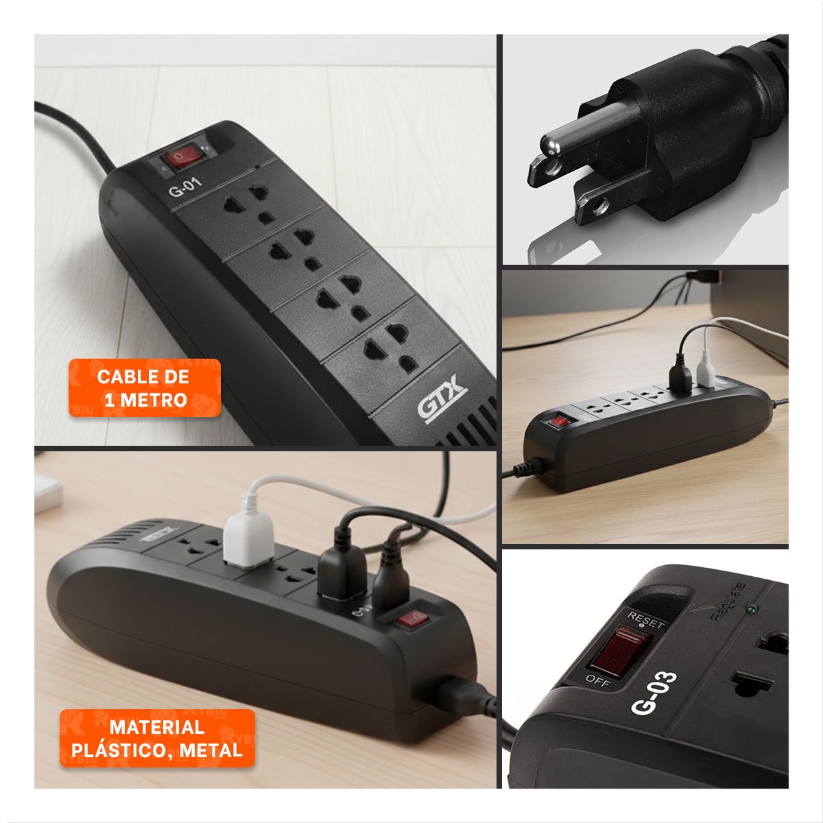 DISPOSITIVO DE CONTROL PARA EVITAR SOBRETENSIONES EN EQUIPOS NEGRO - 5