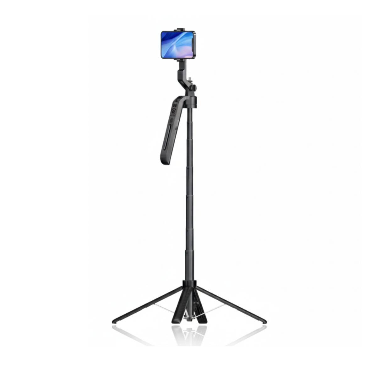SOPORTE SELFIE CON BASE TRIPODE Y SEGUIMIENTO FACIAL PARA CELULAR NEGRO Y+LIGAS REGALO - 3