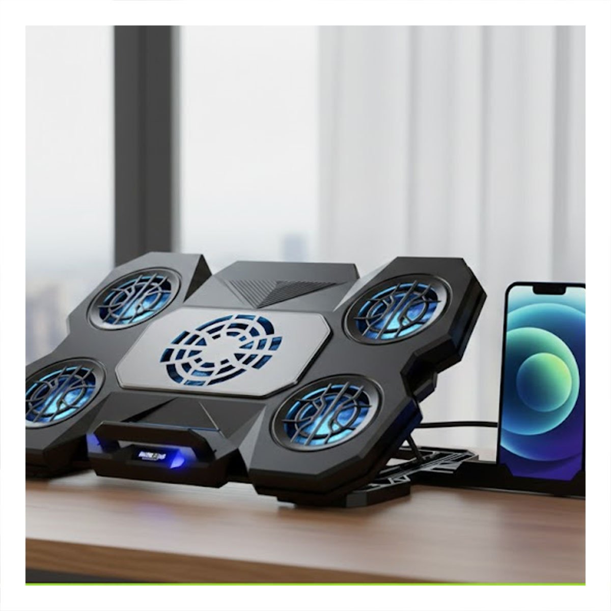 SISTEMA EFICIENTE QUE OPTIMIZA TEMPERATURA DE COMPUTADORAS Y PORTATILES NEGRO - 2