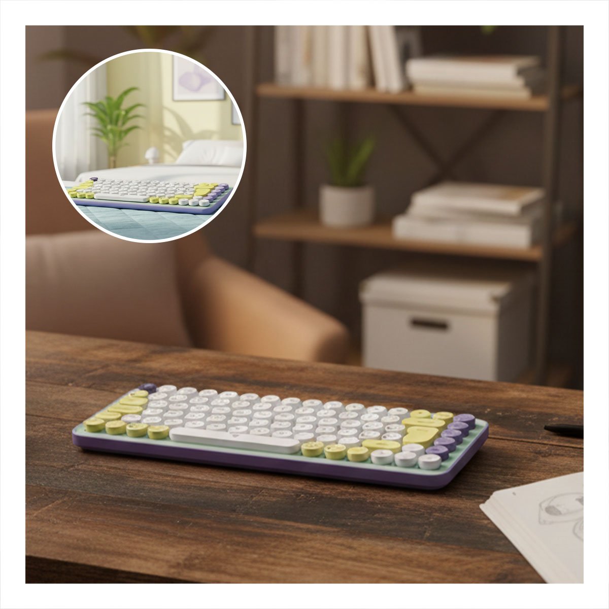 DISPOSITIVO CON CONECTIVIDAD FLUIDA Y ESTILO MODERNO PARA COMPUTADORA VERDE AGUA Y+POST IT - 2