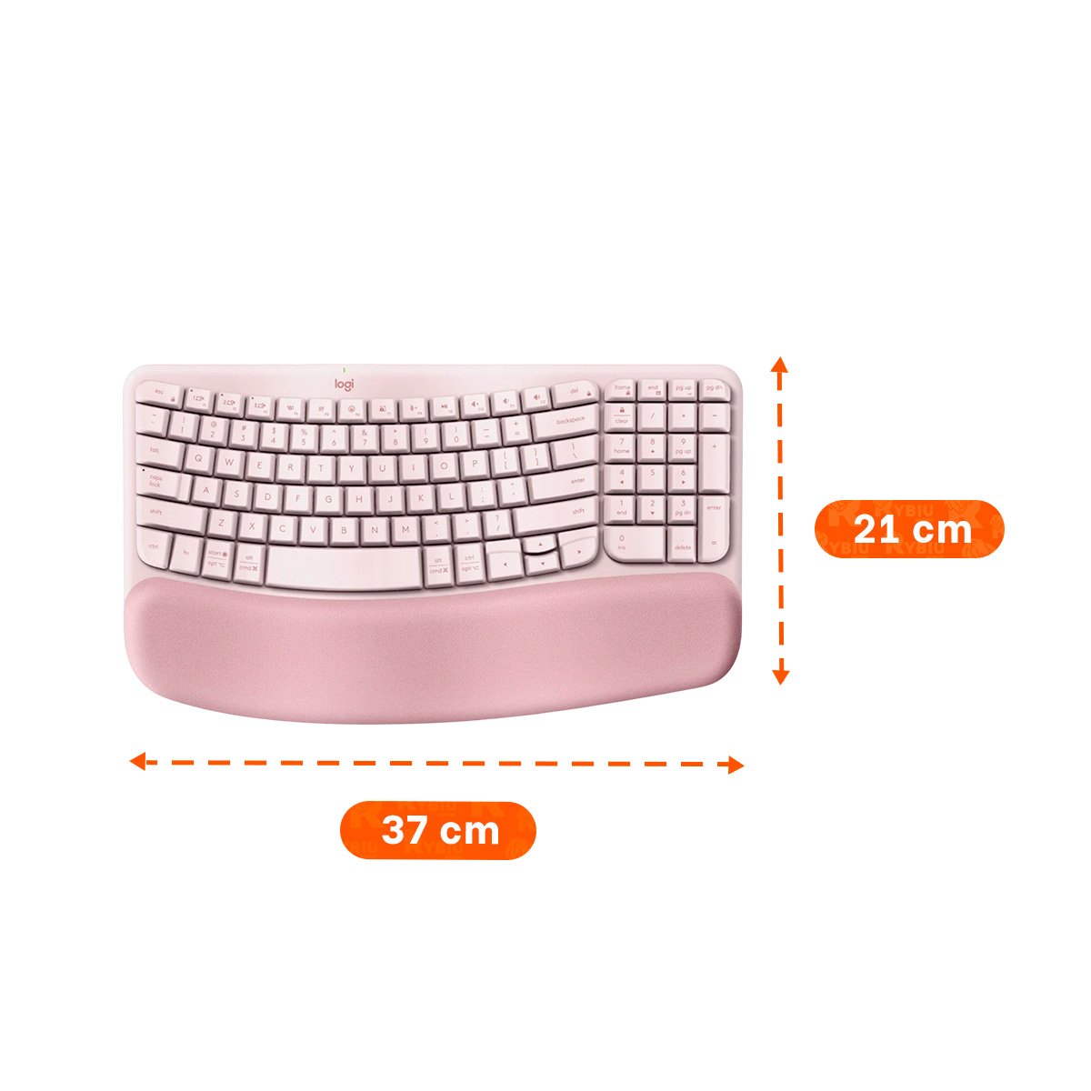 PANEL MODERNO QUE APORTA COMODIDAD CON SUS TECLAS ONDULADAS ROSADO Y+REGALO STICKER - 4