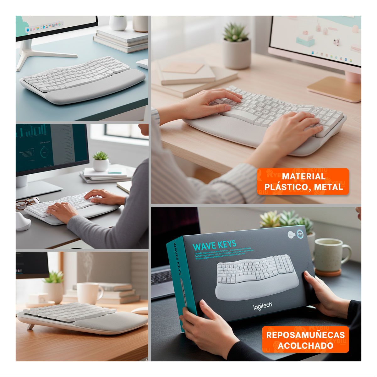 PACK2 CONTROL QUE FACILITA MULTITAREA CON TECLAS ONDULADAS BLANCO Y+PAPEL REGALO - 3