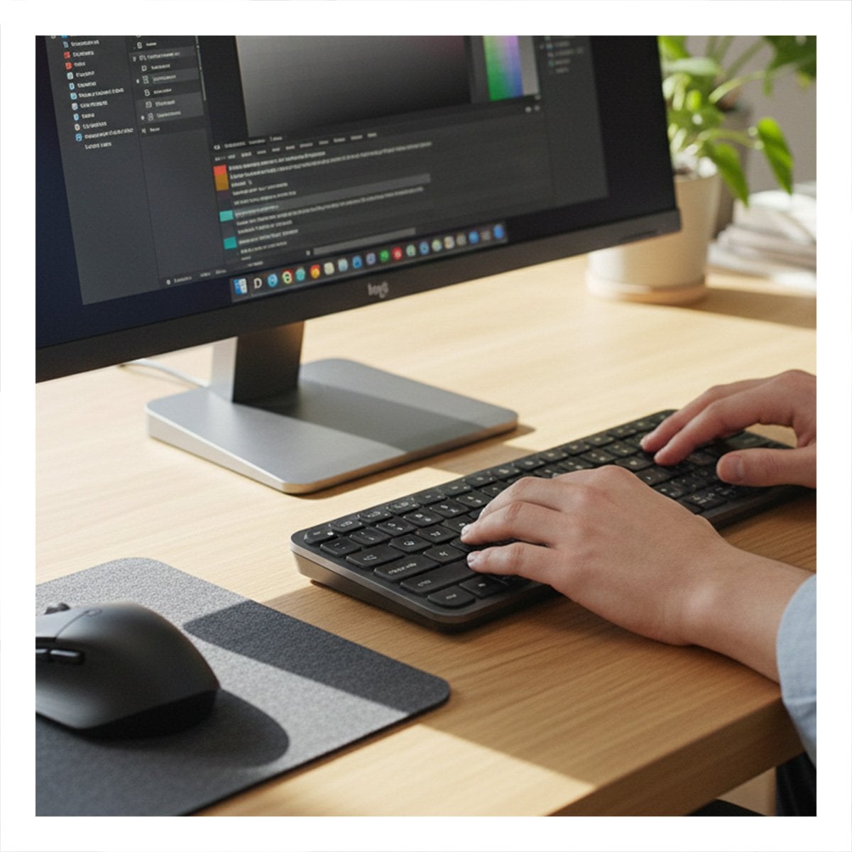 TECLADO CON ESTILO MINIMALISTA Y CONEXION INALAMBRICA NEGRO Y+REGALO STICKER - 2
