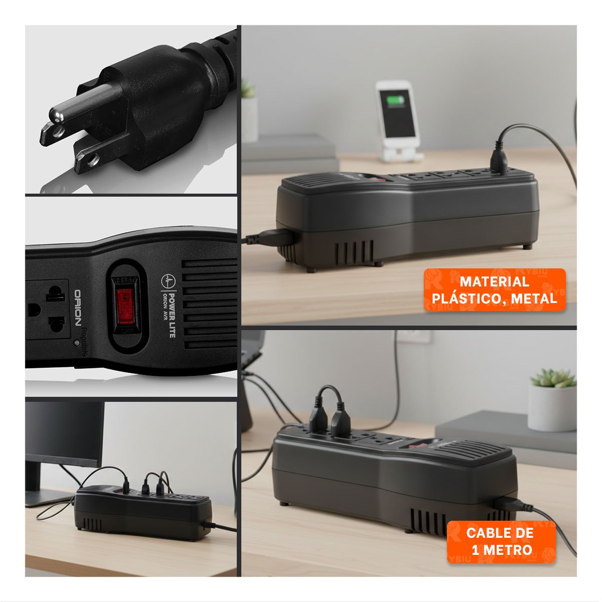 PACK2 MODULADOR CON AJUSTE DE VOLTAJE Y SISTEMA DE SEGURIDAD NEGRO Y+PAPEL REGALO - 3