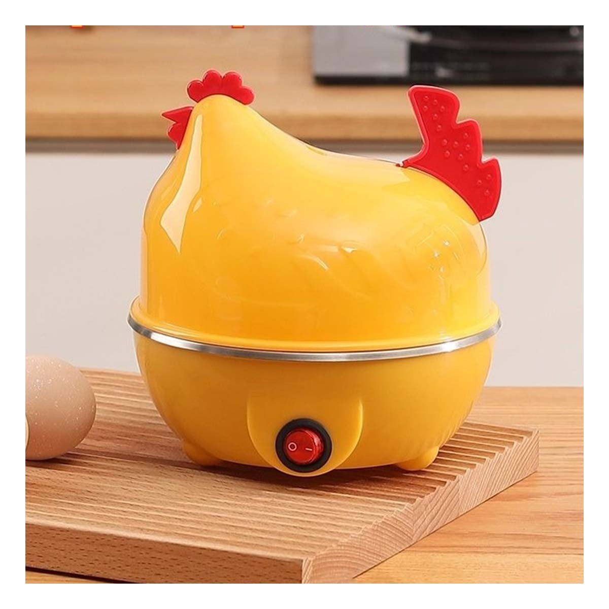 HERVIDOR PRACTICO GALLINA DE HUEVOS AMARILLO PARA DESAYUNO Y+LIGAS REGALO - 2