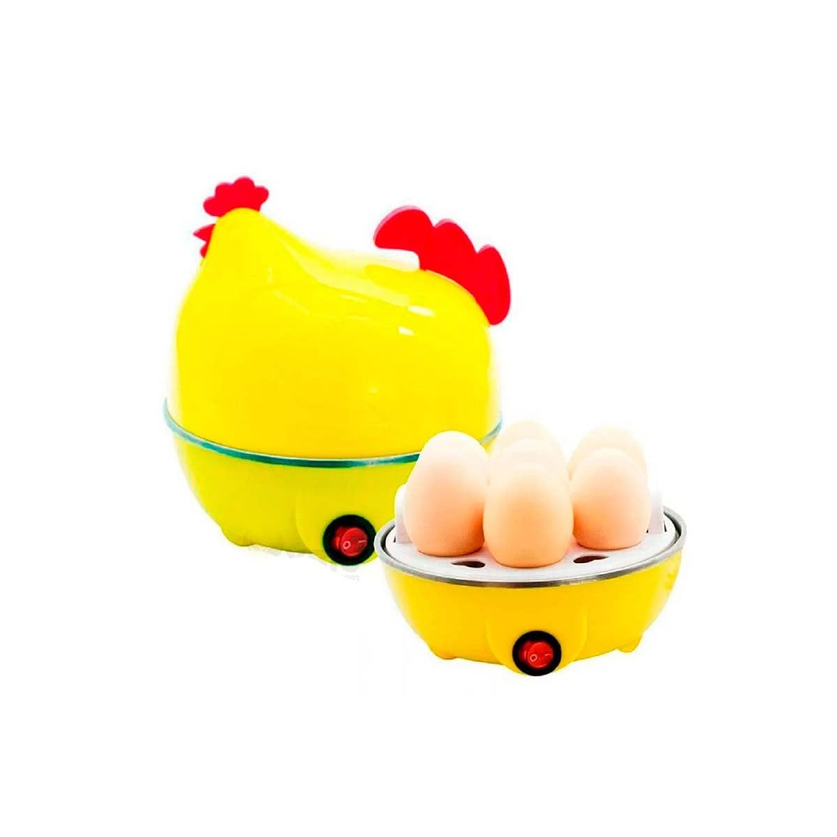 HERVIDOR PRACTICO GALLINA DE HUEVOS AMARILLO PARA DESAYUNO Y+LIGAS REGALO - 3