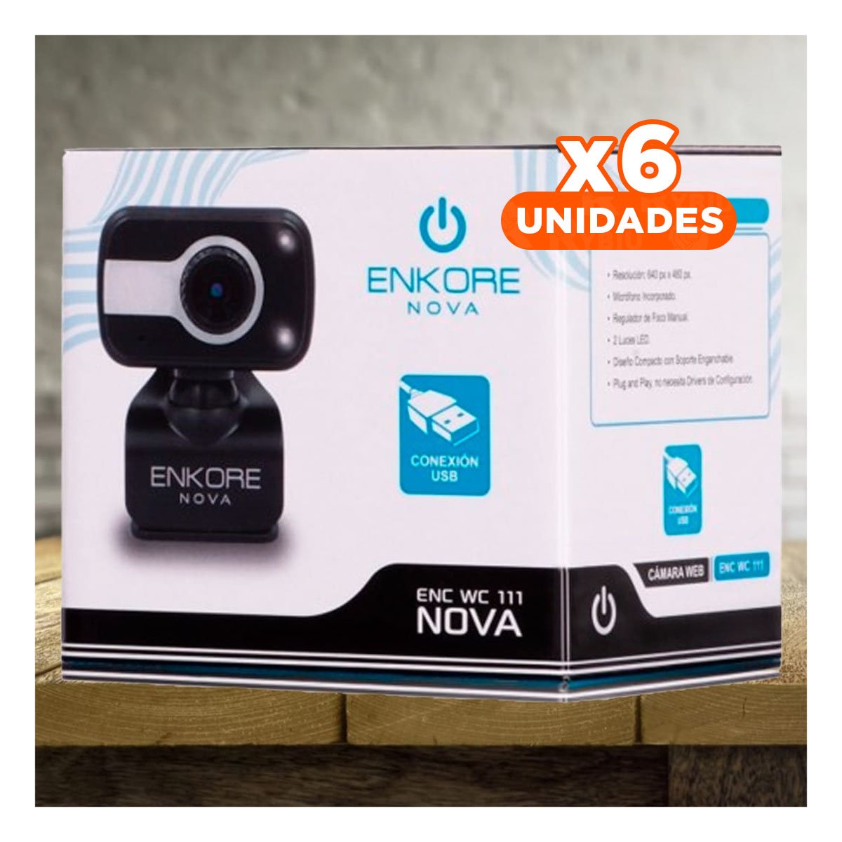 PACK6 CAMARA DE ALTO DESEMPENO PARA COMUNICACION VIRTUAL DIARIA Y+REGALO STICKER - 1