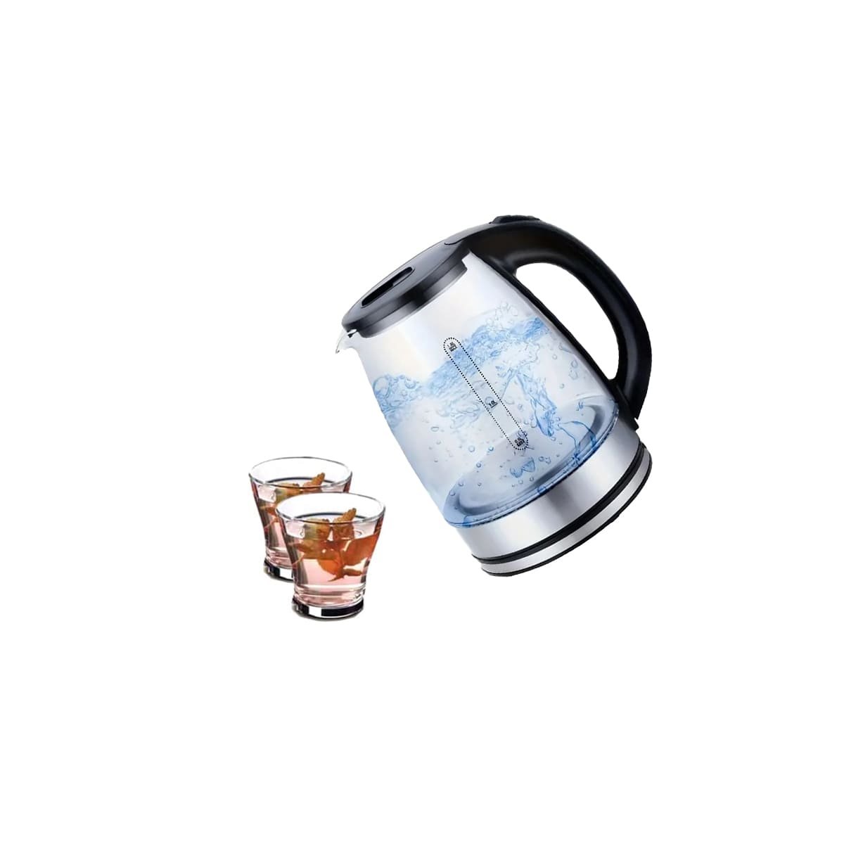 PACK2 TETERA DE VIDRIO AMPLIA 2 LT TRANSPARENTE PARA HOGAR Y+REGALO STICKER - 2