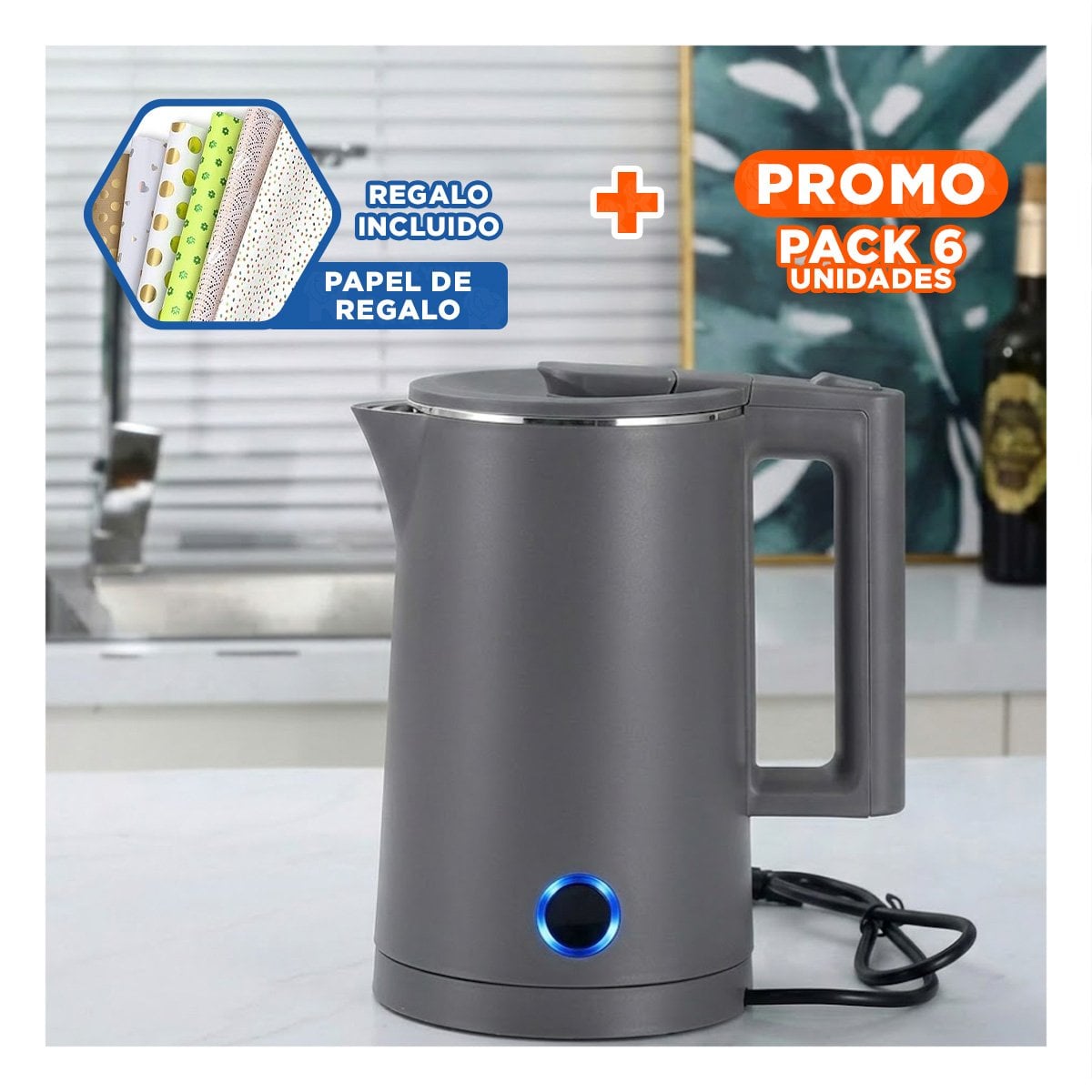 PACK6 ELECTRO HOGAR 1800ML PLOMO BOMA TECNOLOGIA DURADERA Y+PAPEL REGALO - 1